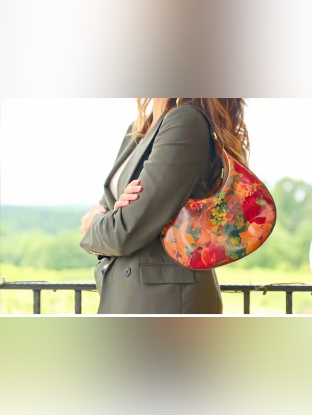Patricia Nash Coco Crescent Hobo Bag. Multi/Tan. - Picture 7 of 15